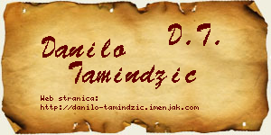 Danilo Tamindžić vizit kartica